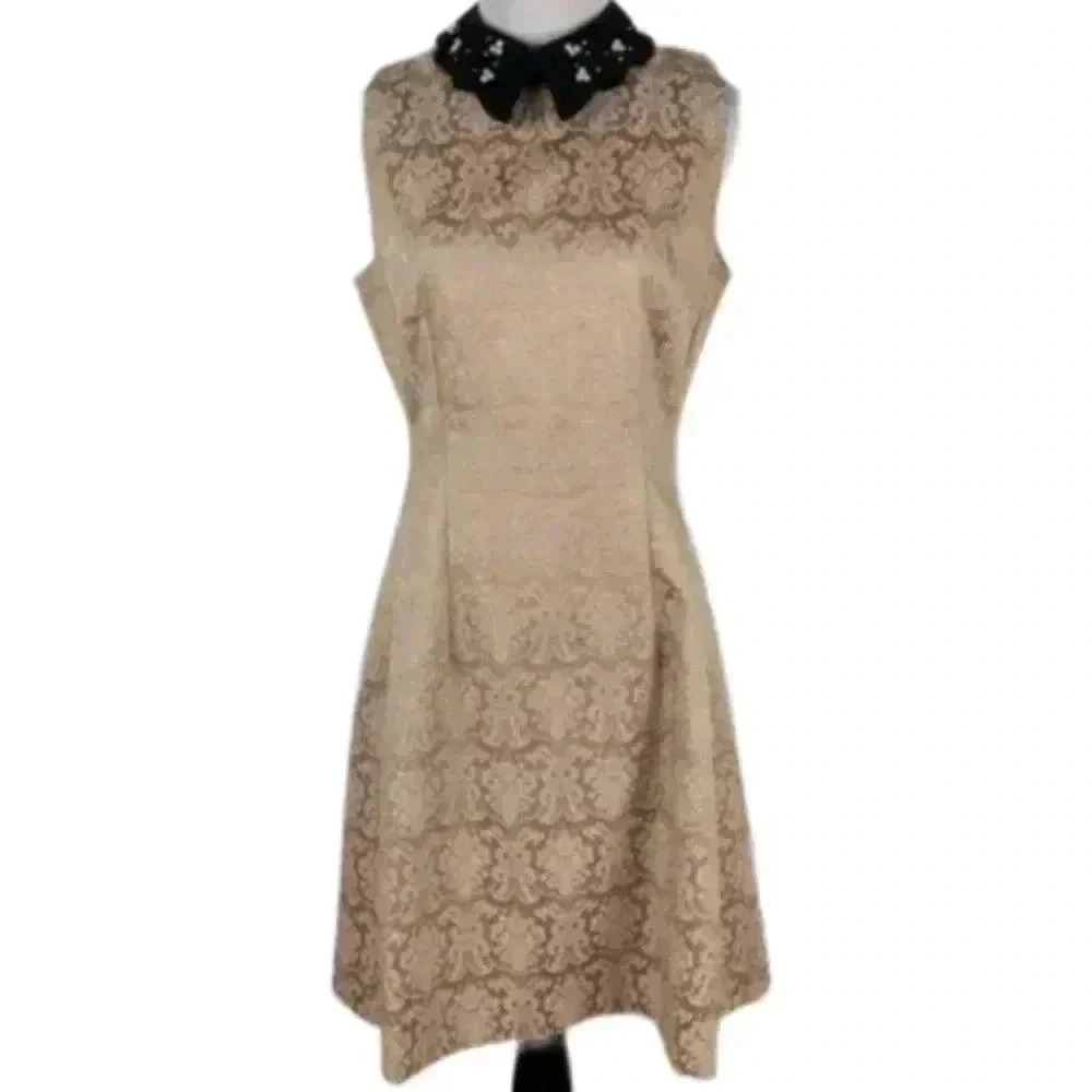 Eva Mendes New York and Co dress sz  4 brocade gem